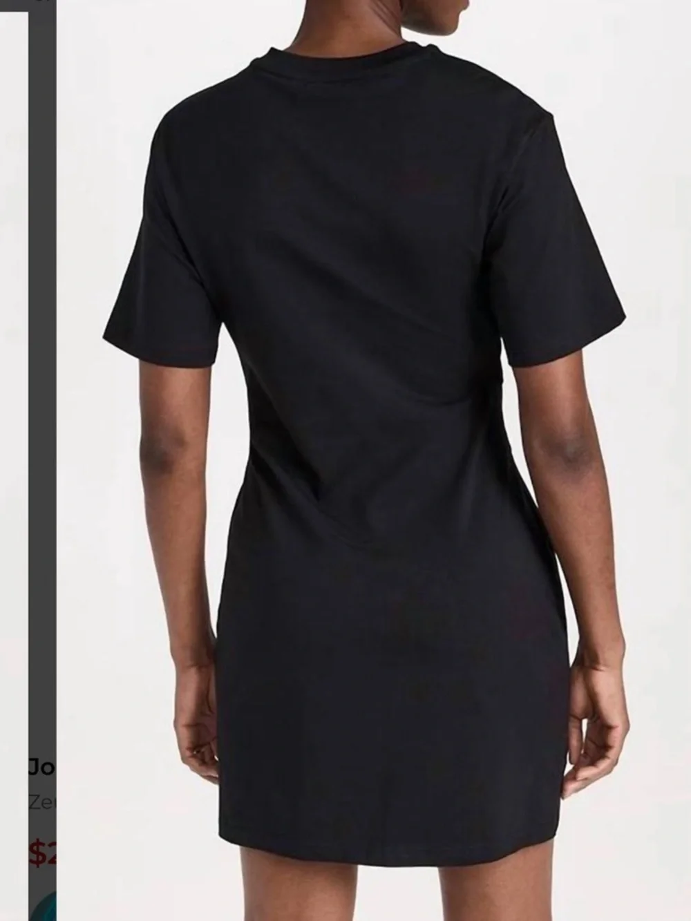 SIMKHAI Zeus Black Draped T-Shirt Dress Small Designer Minimalist - Picture 5 of 6